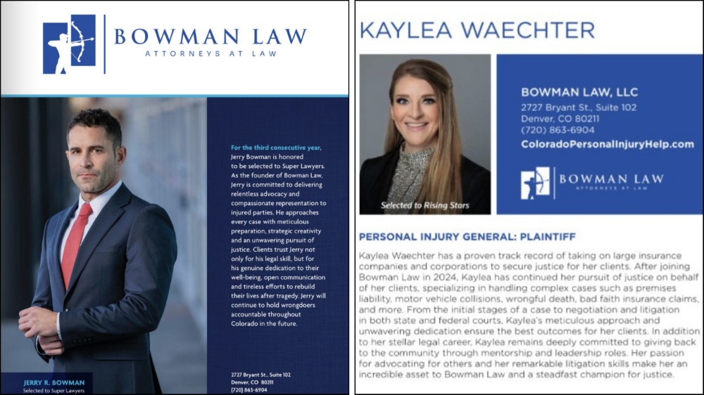 2026 Colorado Super Lawyers Placement for Jerry Bowman and Kaylea Waechter