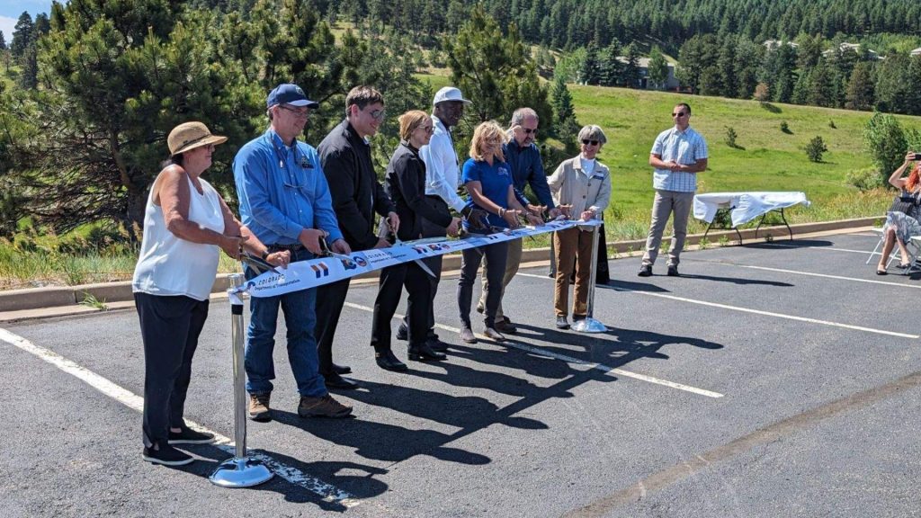 Ribbon cutting ceremony for the wildlife underpass