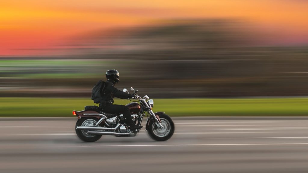Speeding motorcyclist